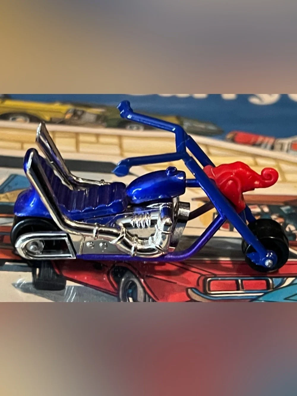 Vintage Matchbox Superfast 1972 Chopper “Jumbo Jet” No. 71 Blue Bike Lesney